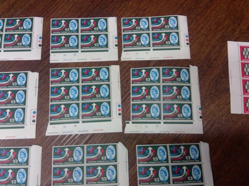 SG 631 - 633 NPY 1962 CYLINDER COLECTION 120 SET CYL &MARGINAL BLOCK CAT£307 - Picture 3 of 13