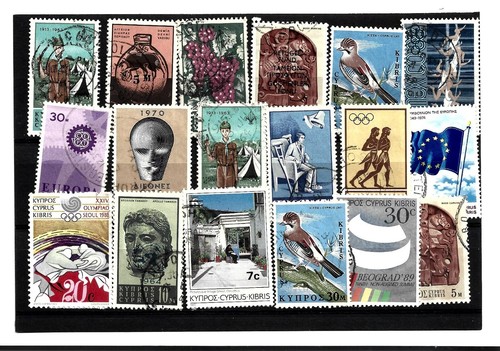 Cyprus -Lot of 80 used stamps -HIGH CAT VALUE -FREE SHIPPING - Picture 3 of 3