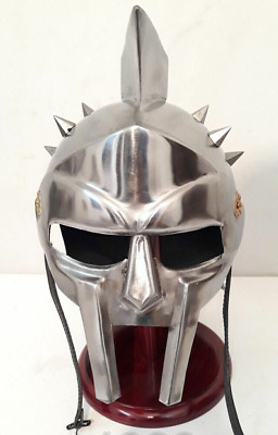 Roman Gladiator Helmet Maximus Spiked Armor M Steel Helmet Halloween Costume