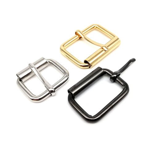 Metal Leather Hand Bag Shoe Strap Belt Rectangle Adjust Roller Pin Buckle Ring - Picture 5 of 10
