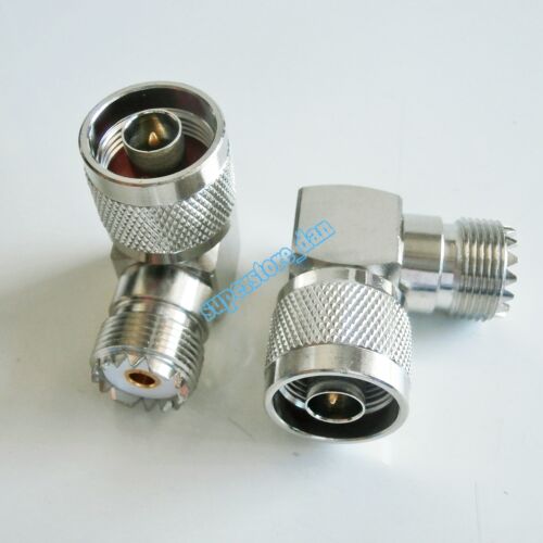 UHF SO-239 female to N male right angle 90° RF adapter connector - Picture 3 of 6