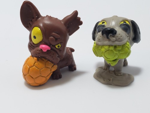 2 Ugglys Pet Shop Ugly Dogs Stenchy French Bulldog & Junk Russel RARE Moose Toys - Picture 1 of 14
