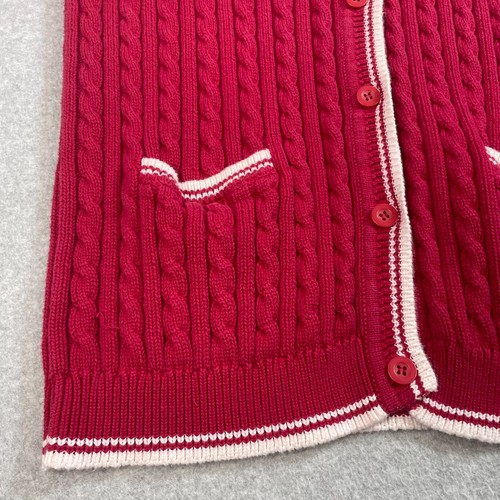 Vintage Cabin Creek Sweater Woman L Red Cardigan Jumper Academia Heritage USA - Picture 5 of 7