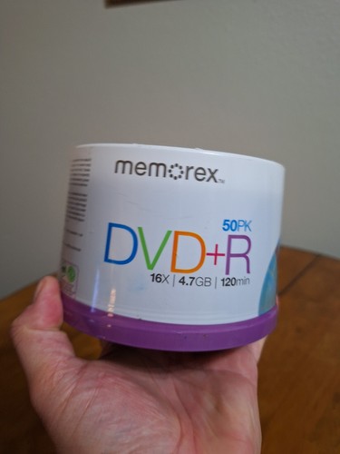 Memorex DVD plus R 16x 4.7GB 50 Pack Spindle Blank Discs Dvd+r Media Disks NEW - Picture 1 of 6