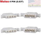 2SET - Molex 4 Pin Tuner Connector Plug For ICOM LDG Automatic Antenna Tuner ATU
