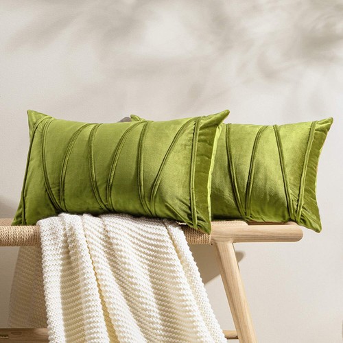 Pack of 2 Velvet Applique Cushion Covers Home Decor Striped Throw Pillow Cases - Picture 115 of 196