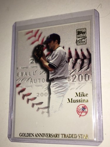 Mike Mussina Auto Proof 2001 Topps Golden Anniversary Traded Star unsigned HOF - Bild 11 von 11