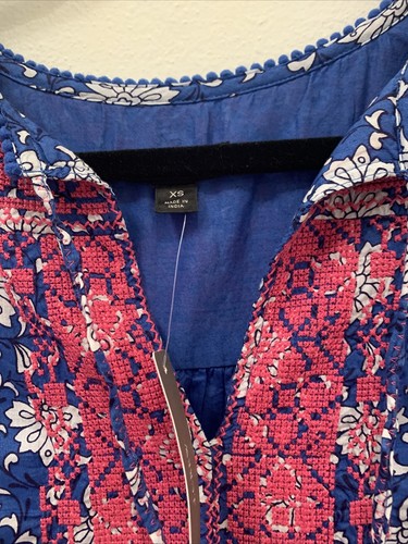 JCrew Vestido Túnica con Cinturón Cielo Nocturno Bloque Impresión Artículo Talla XS AP194 - Imagen 4 de 6