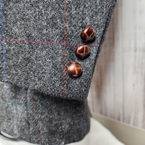 Crickteer Sakko Blazer Herren 40 S grau bunt Tweed HL Wolle - Bild 3 von 13