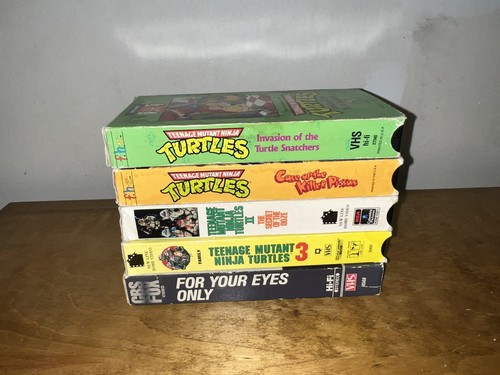 Teenage Mutant Ninja Turtles 007 Bond VHS Tape Lot Of 5 TMNT Cartoon TESTED - Picture 9 of 18