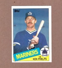 1985 Topps baseball card #582 Ken Phelps Mariners