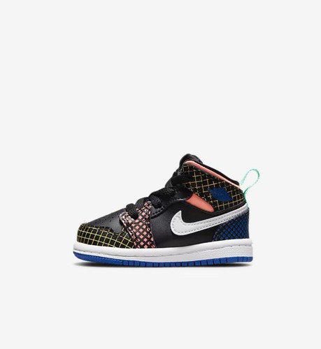 Nike Air Jordan 1 Mid MMD Multi-Color Grid (TD) Size 3c DC4091-001 NIB - Picture 6 of 7