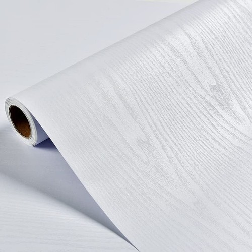 Self Adhesive Texture White Wood GrainWallpaper Decoration for Countertop