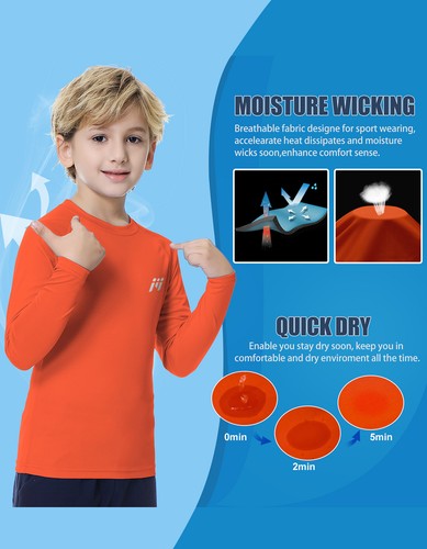 2 Pack Kids Boys Rash Guard UPF 50+ Toddler Swimwear Shirts Tops Sun Protection - Picture 5 of 14