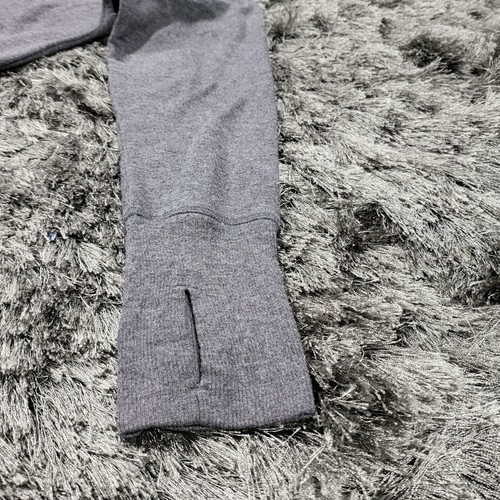 Suéter Athleta Para Mujer Grande Gris Modal Cuello en V Mangas con Agujero para Pulgar Logo Pullover - Imagen 4 de 17