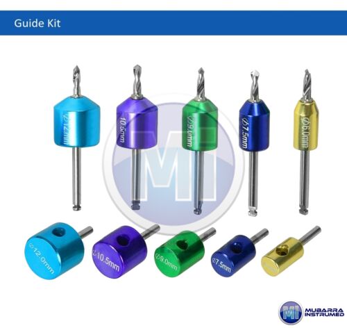 NEW Dental Drill Guide and Implant Positioning Kit Titanium Guided Surgery Pins - Foto 2 di 13