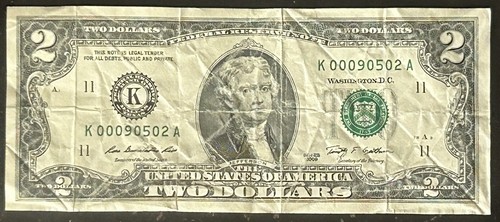 (ALTERNATOR!) $2 Alternator 0s Fancy Serial Number K00090502A Series 2009 - Picture 2 of 3