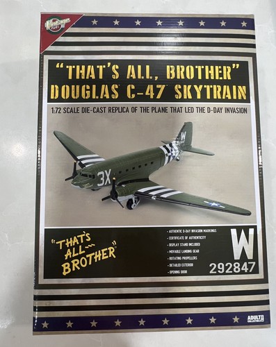 Vintage Fuel Diecast Douglas C-47 Skytrain 1:72 D- Day Invasion - FREE SHIPPING - Picture 1 of 4