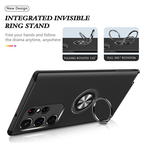 For Samsung Galaxy S25 S24 S23 S22 S21 FE Ultra Shockproof Ring Stand Case Cover - Bild 7 von 29