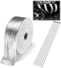 New 2" x 50'Adhesive Exhaust Header Pipe Wrap Heat Shield Tape Exhaust Heat Wrap