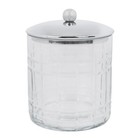 Luxe Cut Glass Storage Pot By Amara Silver/Clear (Ø7.5xH16.5cm) Very Rare!