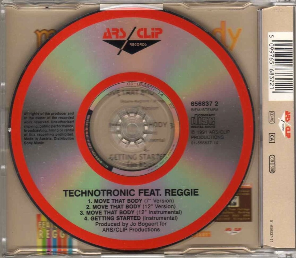 Technotronic feat. Reggie - Move That Body - CDM - 1991- Eurohouse Hip ...