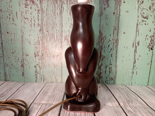 Vintage Dartmouth Pottery Black African Nude Water Girl Table Lamp Erotic MCM - Picture 24 of 24