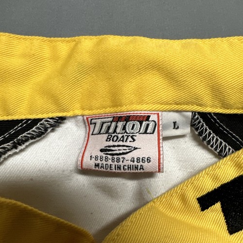 Triton Boats Team Embroidered Fishing Jersey Shirt Large Kentucky BASS Patch - Picture 5 of 14
