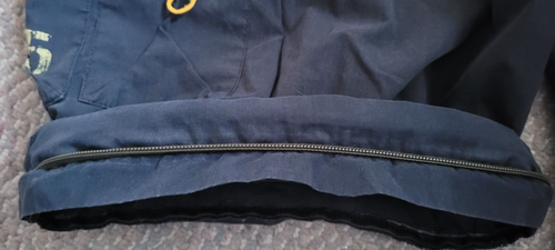 Men's A.P. Company Shorts Size 36 Cargo Dark Blue Button Zipper Hiking Repairs - Picture 8 of 9
