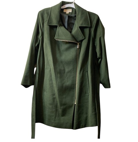 NEW MICHAEL Michael Kors $315 Women's Asymmetric Wool Blend Wrap Coat - Size 2X - Picture 5 of 11
