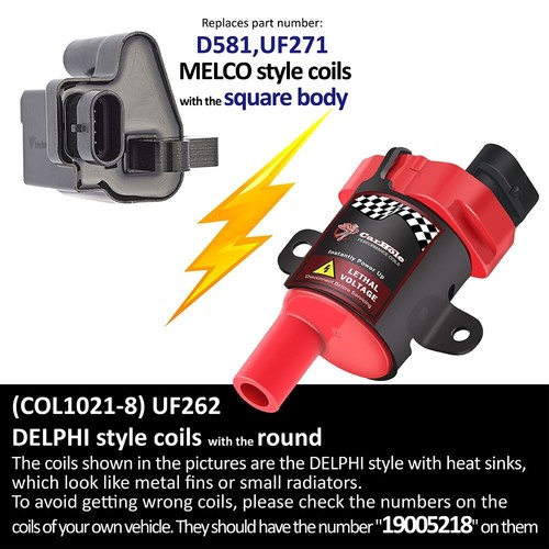 8 High Performance Square Ignition Coils For Chevy GMC 4.8L 5.3L 6.0L 8.1L UF271 - Picture 6 of 16