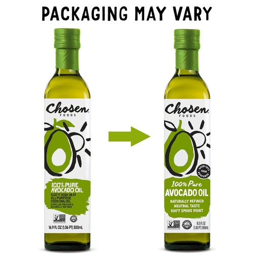 Chosen Foods 100 Pure Avocado Oil 16.9 Fl Oz High Heat Cooking Oil - Picture 5 of 8