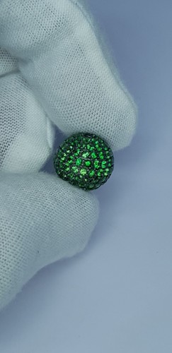Green Garnet Beads Tsavorite Jewelry Beads 925 Silver Handmade Round Beads Ball. - Picture 14 of 15