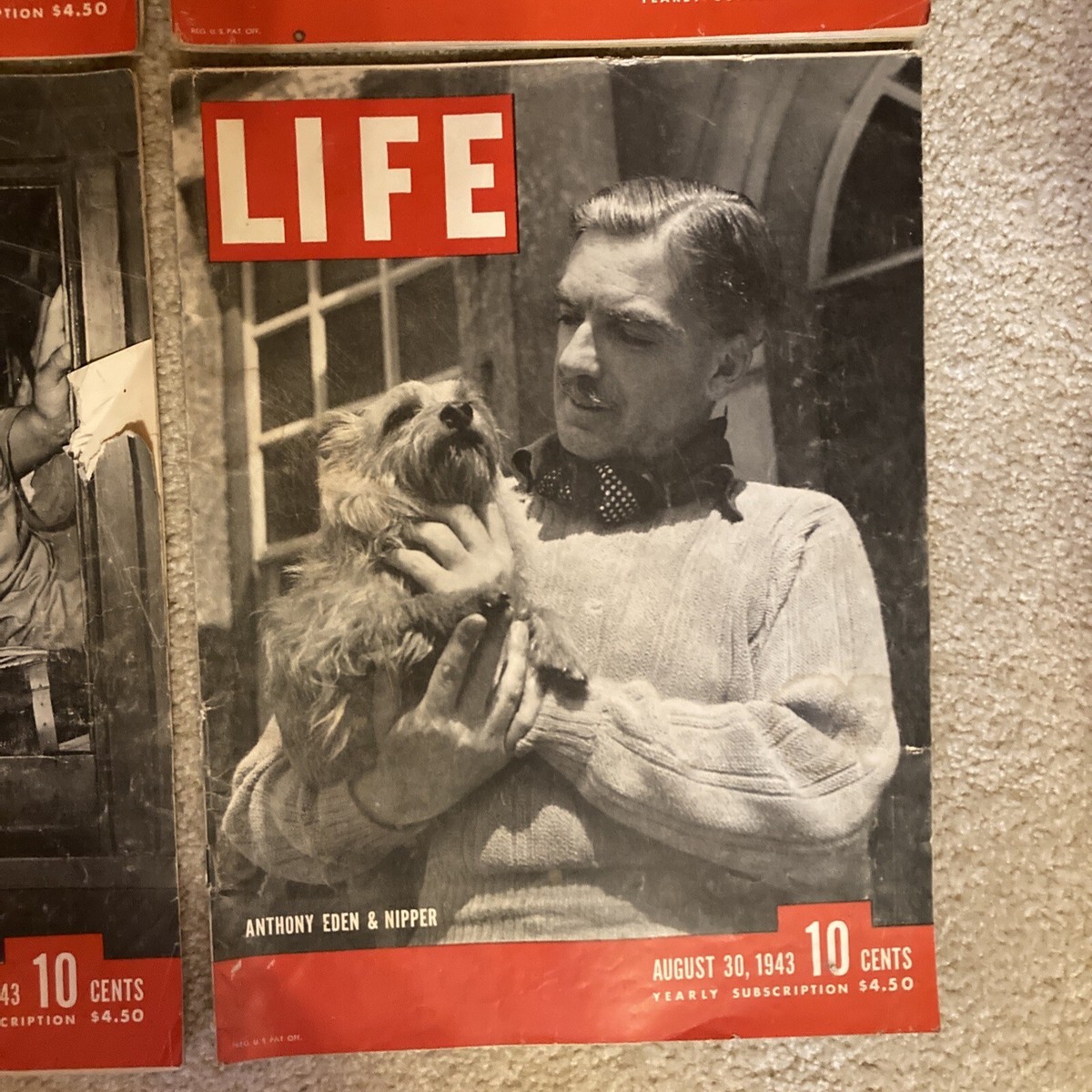 4) 1943 Life Magazines From August 2,9, 16 & August 30. Good