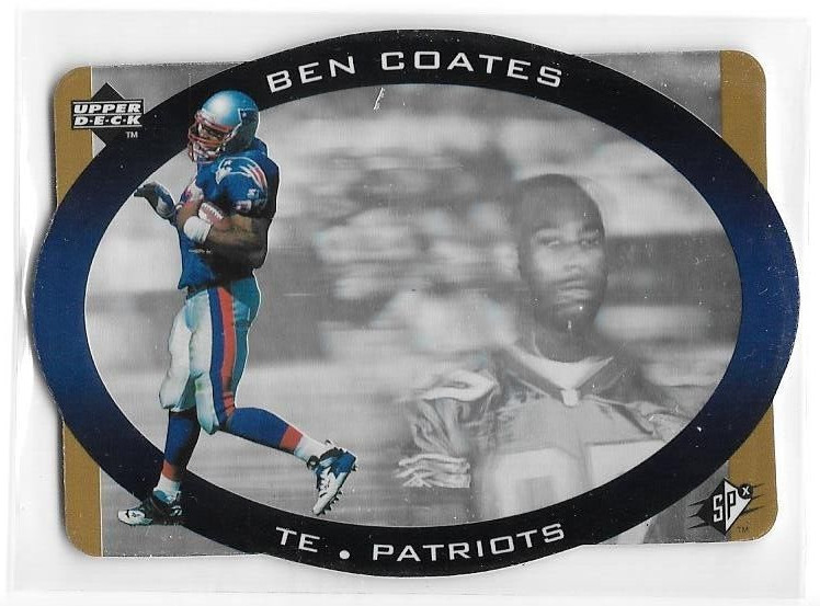 BEN COATES GOLD  1996 UPPER DECK SPX HOLOGRAM DIE-CUT 27 NEW ENGLAND PATRIOTS