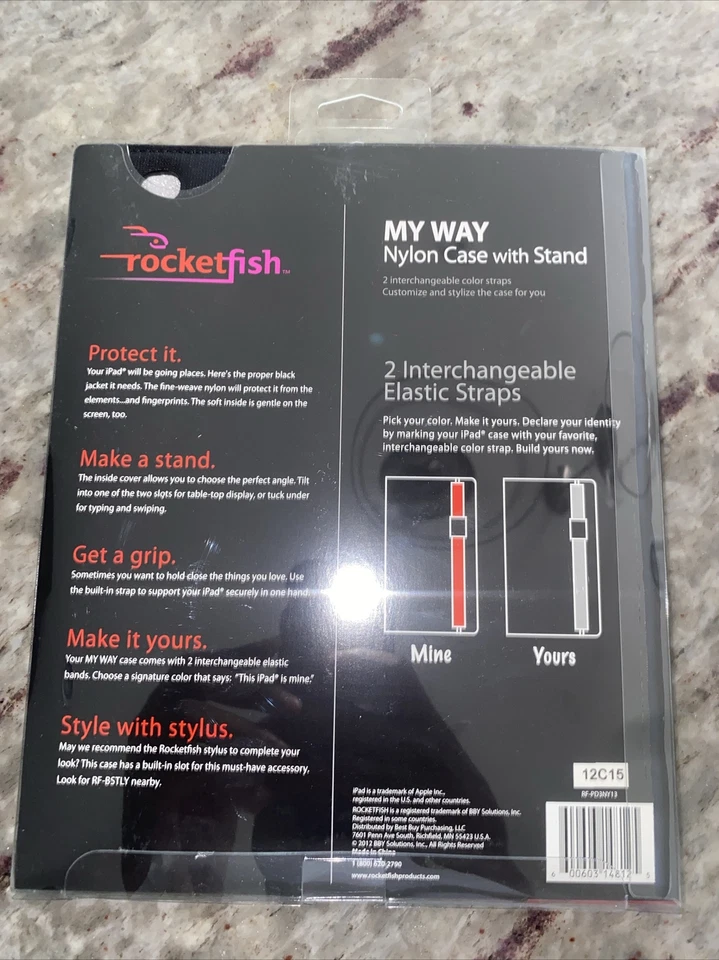 Rocketfish Universal Nylon Case with Stand For Any 10" Tablet For iPad 2 - Image 2 of 2