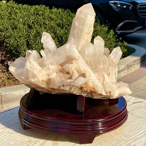 22.94LB Natural white Crystal Himalayan quartz cluster /mineralsls+base - Imagen 9 de 14