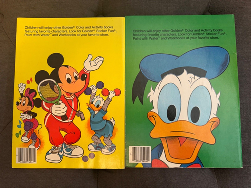 Disney Mickey Mouse Mousercise Golden Coloring Book 1983 Donald Duck Activity - Picture 2 of 3