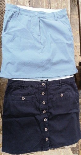 2 Damen Mini Röcke, Jeans, Lycra mit Taschen Gr. 44 von Zero und Crivit