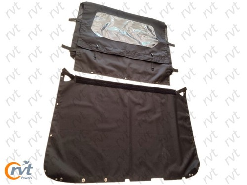 Capota blanda de repuesto para Suzuki Samurai con cubierta de cubierta - cuerpo corto denim negro - Imagen 9 de 9