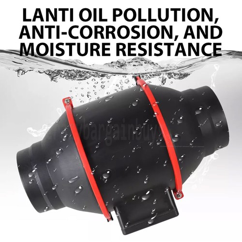 4" 6" 8" Silent Inline Fan Extractor Duct Hydroponic Exhaust Industrial Vent Kit - Picture 5 of 15