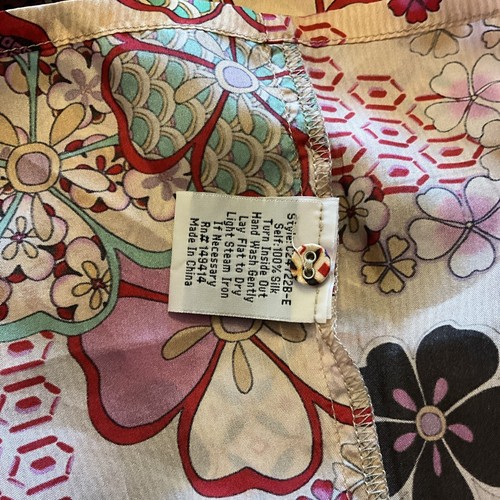 NUEVO CON ETIQUETAS $255 Johnny Was X-SMALL Túnica Estampada Yama Kelis De Seda De Gran Tamaño - Imagen 11 de 11