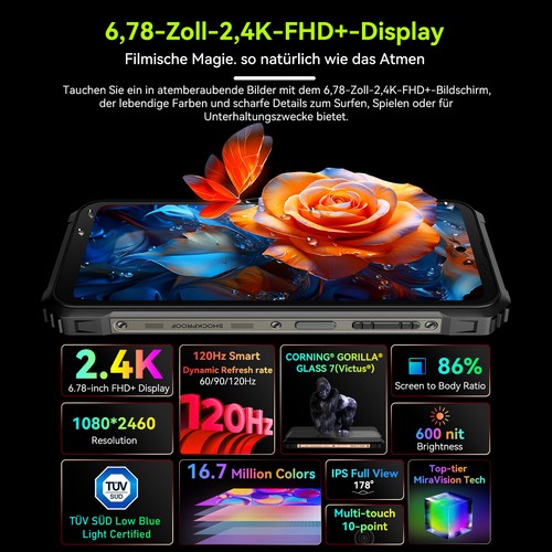 Blackview BL9000 5G Outdoor Smartphone 24GB + 512GB Back Dsiplay 8800mAh 120Hz - Zdjęcie 10 z 15