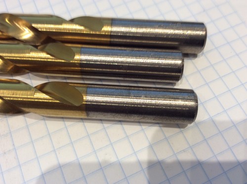 3 pc Norseman 1/2" Drill Jobber Heavy Duty TiN EDP 97610 New (696) - Picture 3 of 4