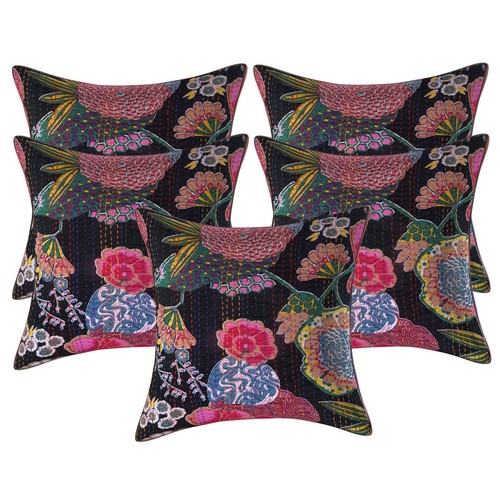 05PC Indian Cotton Fruit Pillow Case Cover Handmade Cushion Cover 16"X16" inches - Picture 18 of 18