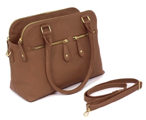 Large Faux Leather Hobo Shoulder Bag for Women, Dual Zipped & Crossbody Strap - Picture 34 of 36
