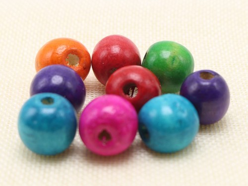 20 Mixed Color 20mm(3/4") Large Round Wood Beads~Wooden Beads - Picture 5 of 5