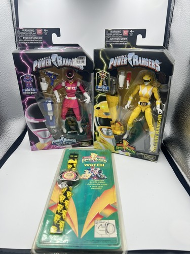 Power Rangers Legacy MMPPinkRanger & InSpace Ranger Yellow Ranger e orologio - Foto 5 di 8