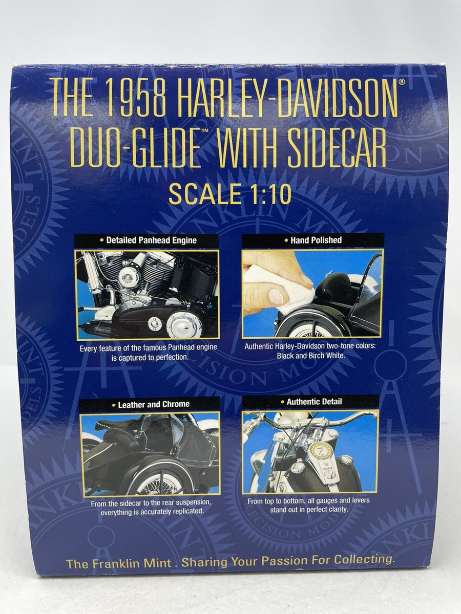 FRANKLIN MINT HARLEY-DAVIDSON 1958 DUO-GLIDE WITH SIDECAR 1