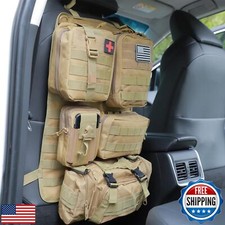 tactical car seat back organizer and storage truck seat covers with a Molle V